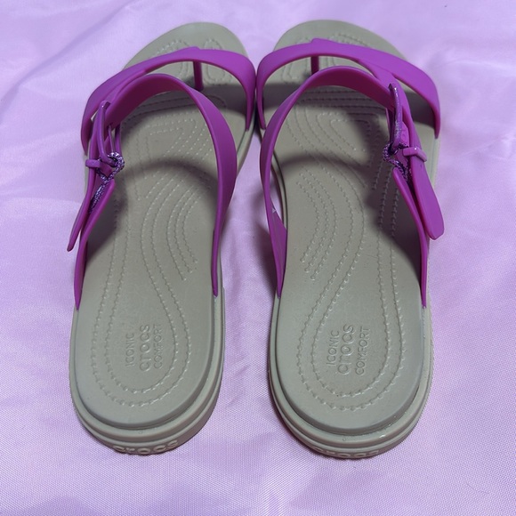 Crocs sandals pink size 10 - Picture 3 of 6